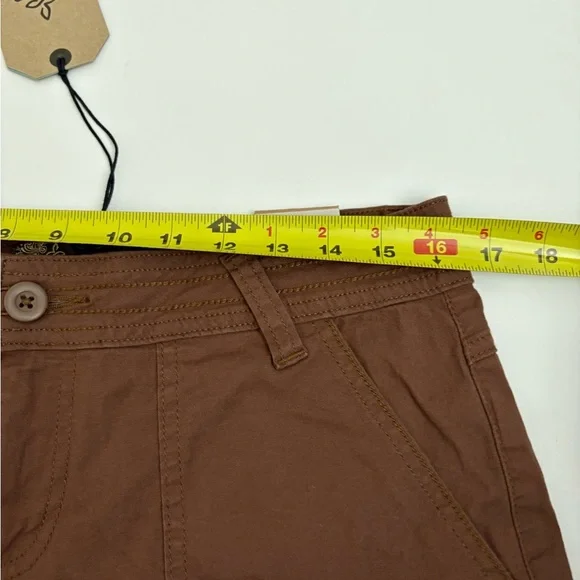 Prana Tess Shorts 5” Brown New with Tags Size 10 - Picture 7 of 9